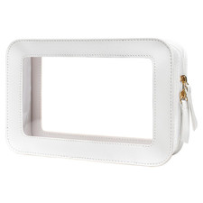 Clear Makeup Bags, TSA Approved Toiletry Bag with Zipper, Transaparent Makeup Or