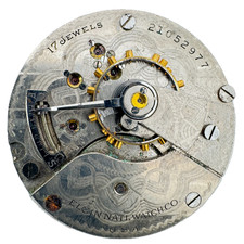 Antique 18s 1919 Elgin 17J Mechanical Open Face Pocket Watch Movement 336 USA