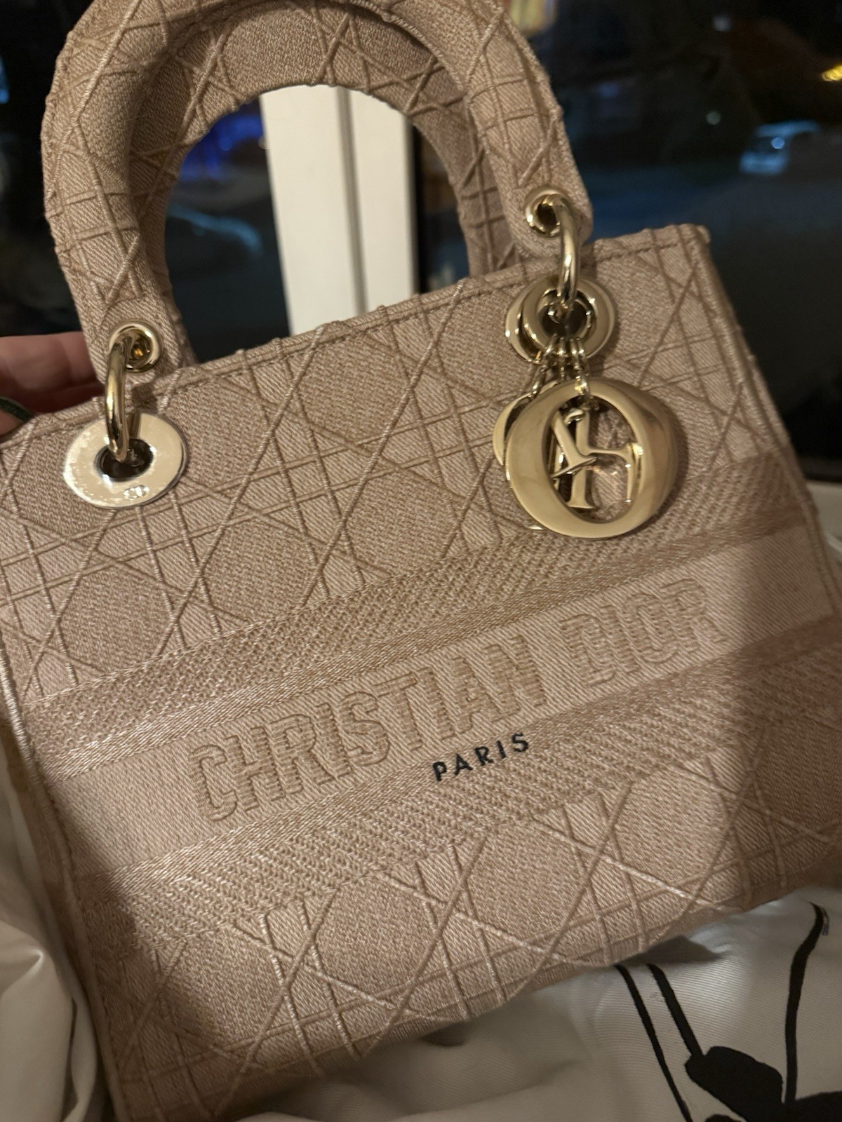 Dior Lady D-Lite Embroidered Medium Bag