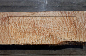 AWESOME QUILTED MAPLE 21 1/8" X 8" X 2" GUITAR, LUTHIER, CRAFT, SCALES