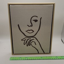 Threshold Framed Printed Cotton Canvas Abstract Woman Art Modern Vertical 10x8
