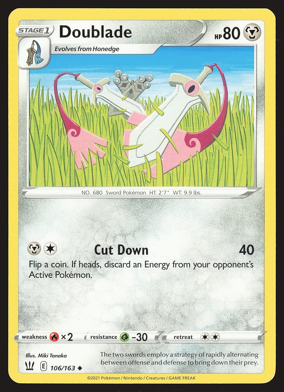 SWSH05: Battle Styles Doublade #106/163 Uncommon Pokemon Card