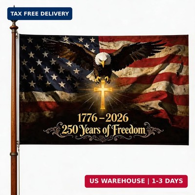250 Anniversary Usa Flag, 250 Year American Anniversary Flag 3x5 FT 1776-2026, H