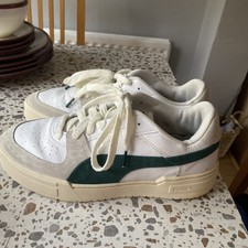 Mens Puma CA Pro Classic White Green Size 9.5 VGC