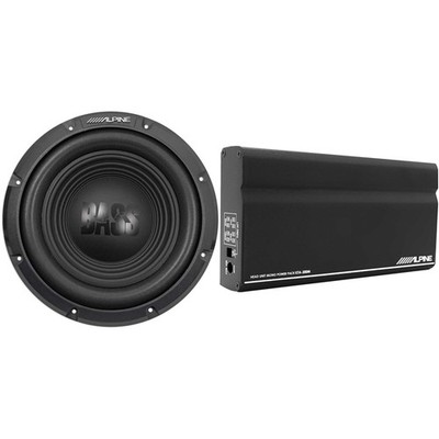 Alpine W10S4 10-Inch Bass Subwoofer & KTA-200M Mono Power Pack Amplifier with...