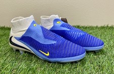 Nike Phantom 6 High Elite FG Blue White Soccer Cleats HQ2328-400 Men's Size 5