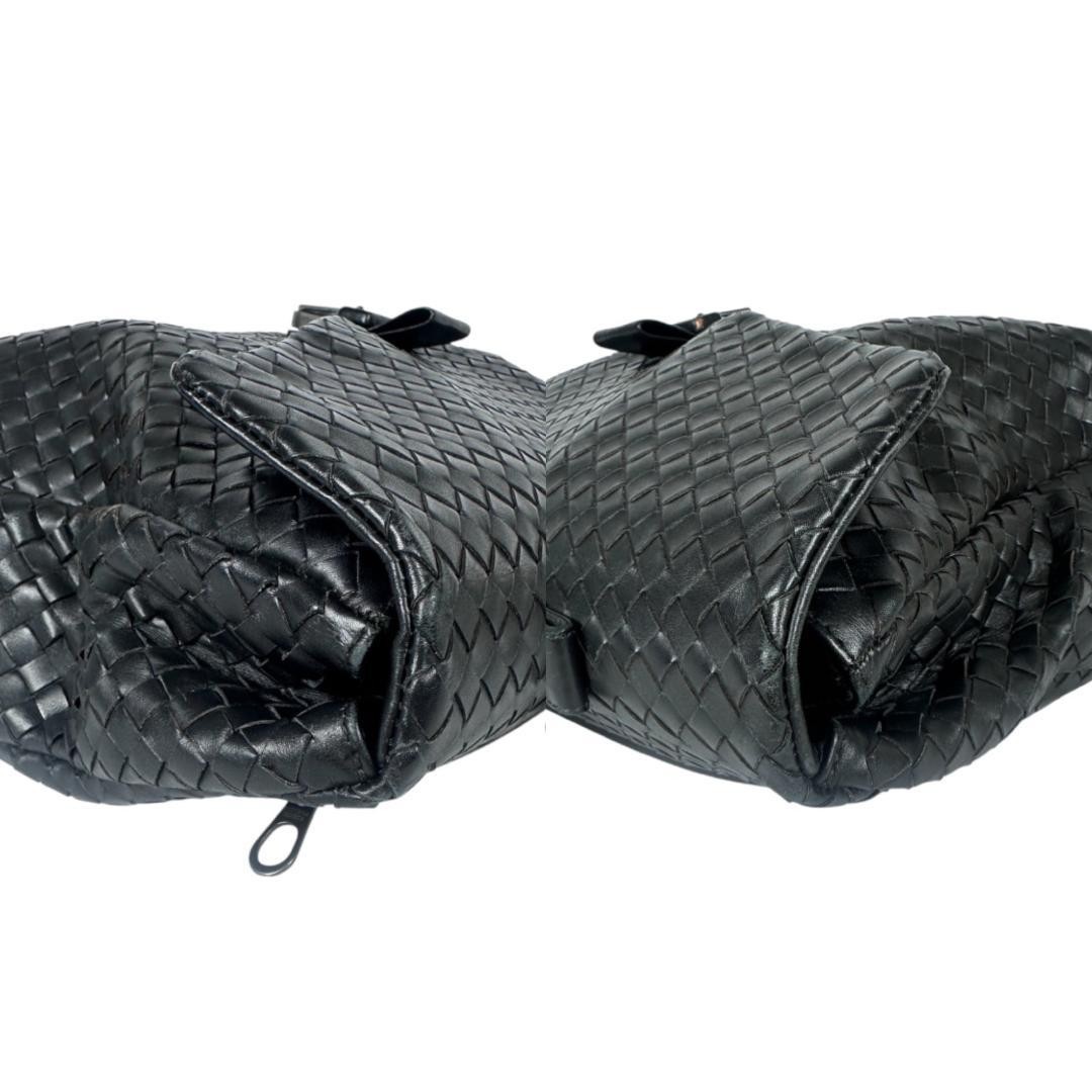 Bottega Veneta Intrecciato Leather Business Bag Black Briefcase