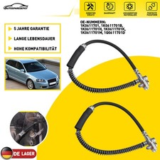 2x BREMSSCHLAUCH FÜR VW CADDY III / EOS / GOLF V / Touran I VORDERACHSE 650mm