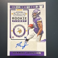Panini Contenders Rookie Ticket Autograph Olabisi Johnson #270 Vikings NFL 2019