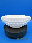 Vintage Fenton Hobnail Milk Glass Oval Bowl or Candy/Nut Dish Closed in Handles