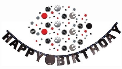 Amscan Star Wars Happy Birthday Girlande 140cm Konfetti 34g Dekoration Kinder