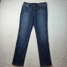 Chicos Platinum Jegging Womens 1 Regular Dark Wash Blue Denim Stretch Jeans 1634