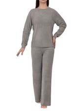 Barefoot Dreams Cozychic Lite Pullover Wide Leg Lounge Pant Set Size Large NEW