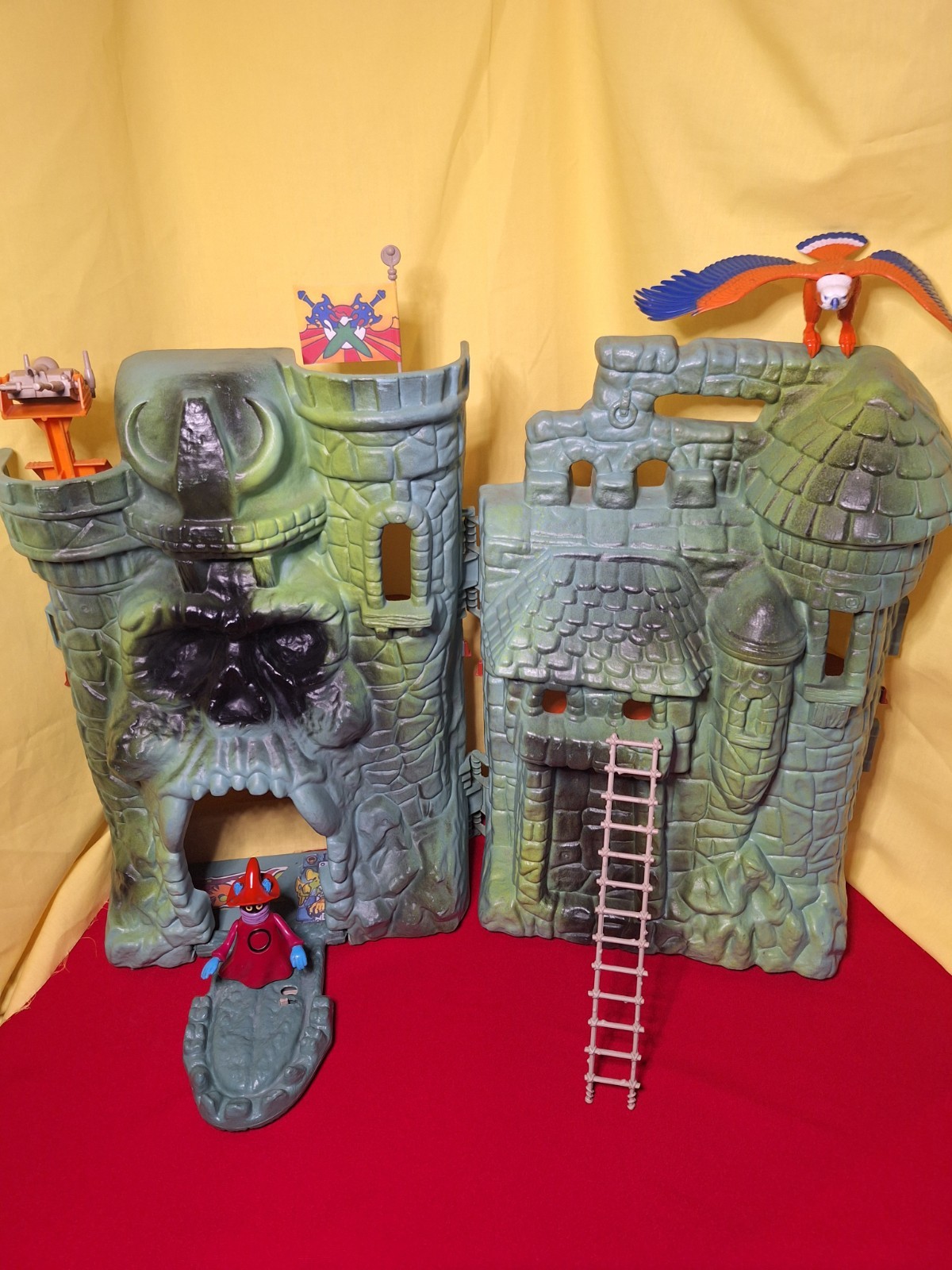 Masters Of The Universe Vintage Castle Gray Skull 100% Complete