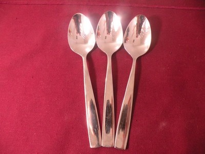 Set Of 3 YAMAZAKI BELGROVE Glossy Stainless Flatware Teaspoons 6 1/2''