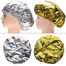 Tupalizy 4PCS Deep Conditioning Heat Cap Aluminum Foil Shower Gold, Silver