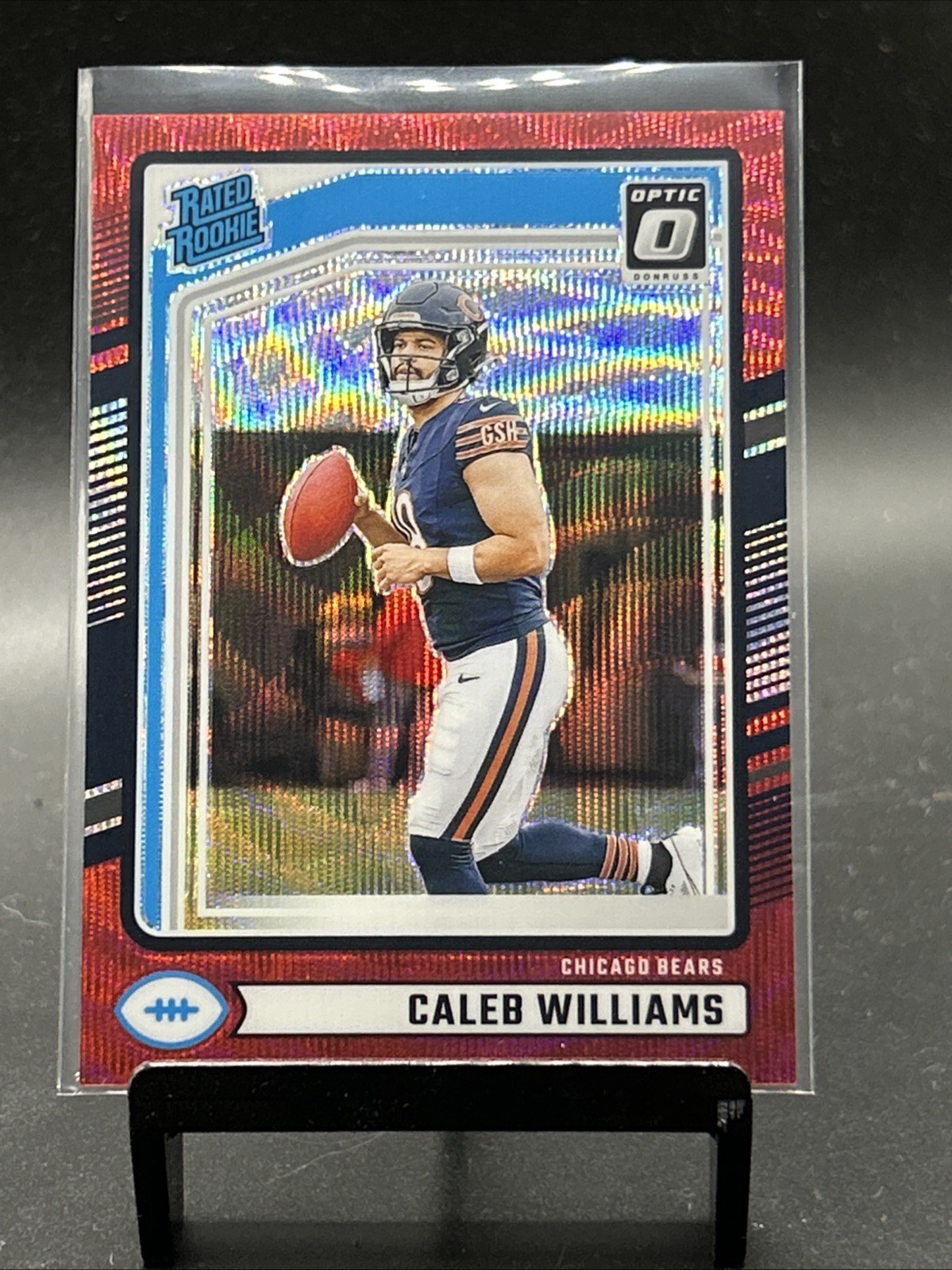 2024 Panini Donruss - Rated Rookie Caleb Williams #327 Optic Preview Red Wave 