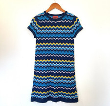 Missoni for Target Chevron Sweater Dress Size XS Blue Zig Zag Classic Casual