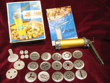 Vintage SAWA 2000 Deluxe Cookie Press Maker Sweden Complete VGd