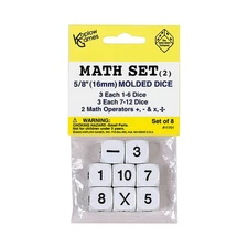 Koplow Games KOP11701 Whole Number Dice Game Set, Multicolor
