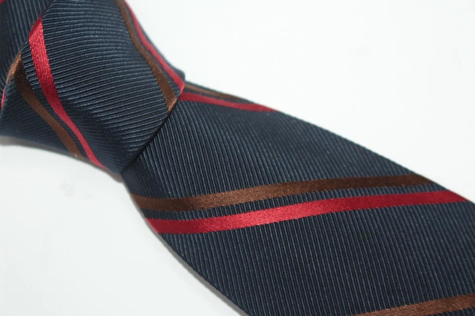 Corbata de seda MISTER FOX hecha en Italia F86150 Foto 3 de 4