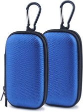 Durable MP3 Player Case, 2Pack Portable Clamshell Headphones Cover, Blue