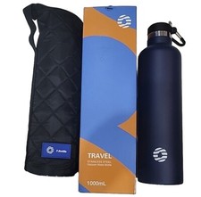 F BOTTLE Termo al Vacío Clásico Botella AZUL MANTENDRÁ FRÍA BEBIDA HELADA 1000ML