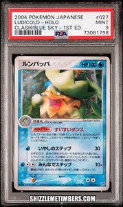 Ludicolo 027/082 Holo Japanese 1st Edition Clash Blue Sky - PSA 9