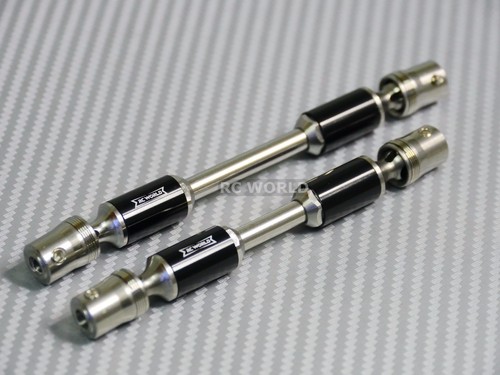 For Axial SCX10 Hardened RED STEEL (2) DRIVE SHAFTS Rock Crawler RED 100-120mm - Picture 11 of 12
