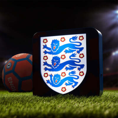 OFFIZIELLE ENGLAND 3D SCHREIBTISCHLAMPE / WANDLEUCHTE