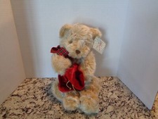15" Plush Gund Make-A-Wish Christmas Teddy Bear W/Red sack