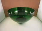 Vintage Anchor Hocking Forest Green Glass Punch Bowl