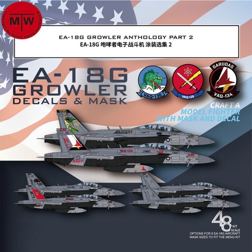 Galaxy 1/48 EA-18G Growler Anthology Part 2/1/4/6 Decal & Mask for Meng Model - 第 1/46 張圖片