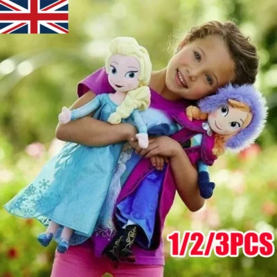 1-3X Disney Frozen Elsa&Anna Princess Stuffed Plush Doll Christmas Toy Gift 40cm