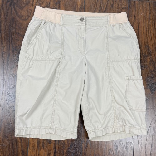 Khaki Shorts Elastic Waist 