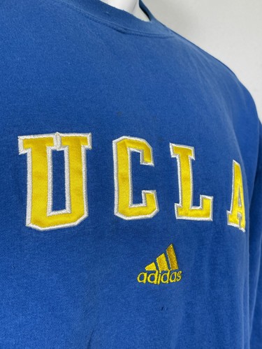 UCLA Bruins NCAA Adidas Blue Fleece Lined Sweatshirt Men's LARGE - Picture 3 of 12