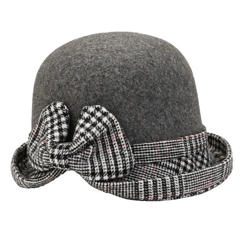 Traveler Packable Crushable Wool Cloche Hat Charcoal Gray 