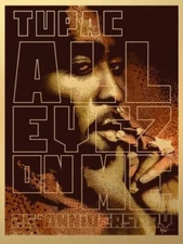 Authentic #'d x/150 Screen Print 2Pac All Eyez On Me Mexifunk Gold Foil 25th Ann