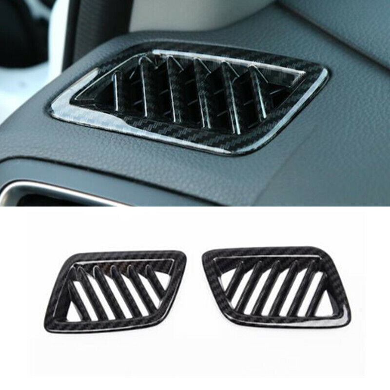 2*Carbon Fiber Dashboard Air Vent Outlet Cover Trim For Honda CR-V CRV 2017-2022