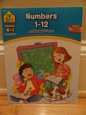 School Zone Workbooks K-1 Numbers 1-12 BRAND NEW