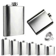 4 5 6 7 8 9 oz Stainless Steel Hip Flask Drink Whiskey Vodka Case Holder Pocket