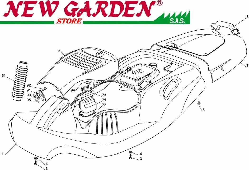 Castel garden 2024 mower parts