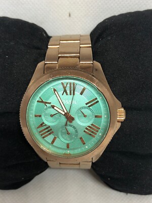 Fossil Herrenuhr Fossil Uhr Damen Gold GrÃ¼nes Zifferblatt Fossil