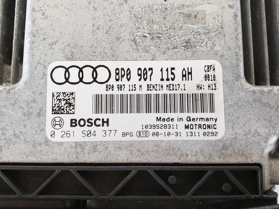 Audi A3 8P0 907 115 AH 2009 computadora cerebro motor control ECU ECM EBX módulo Foto 2 de 4
