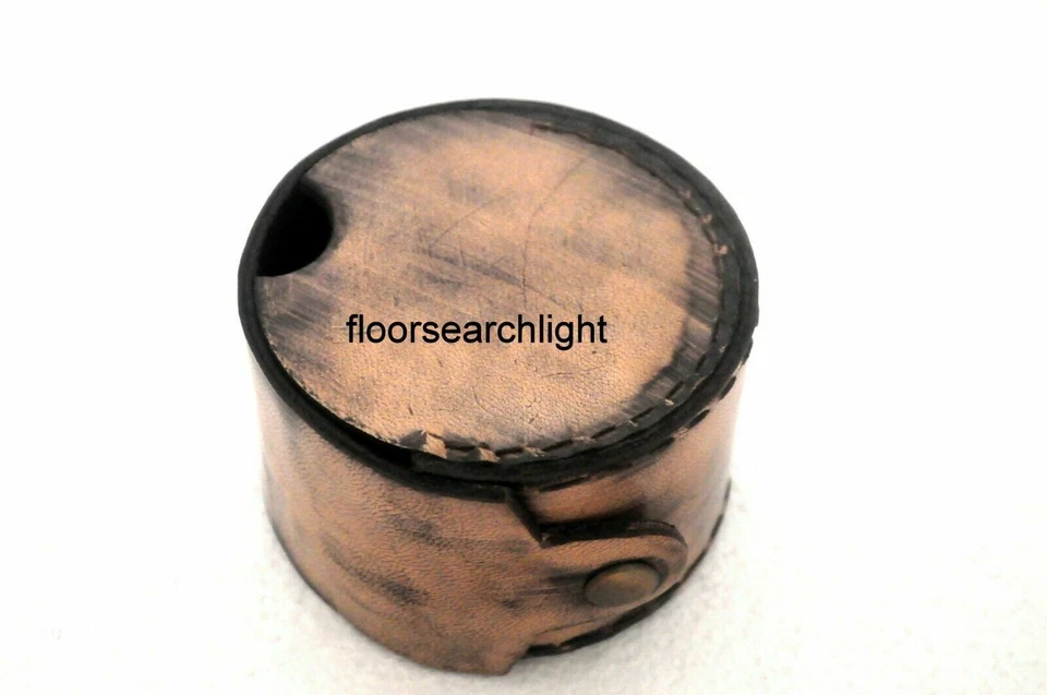 Antiguo SEXTANTE de Latón 3" Bolsillo Marítimo SEXTANTE Coleccionable con Estuche de Cuero Foto 3 de 4