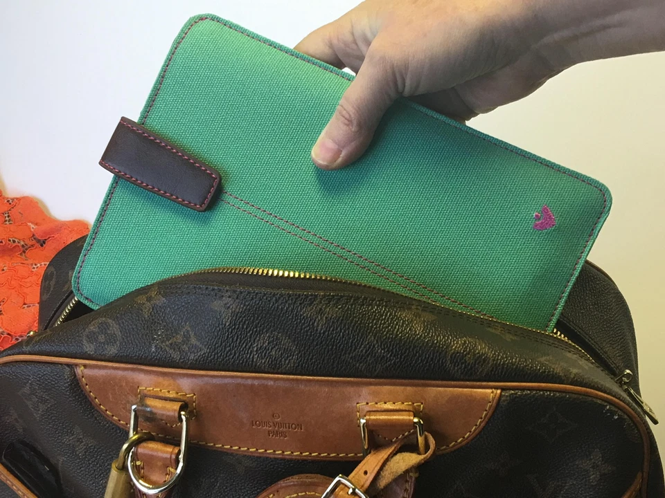 Apple iPad mini Case GREEN Canvas SANITIZING Screen Cleaning Sleeve Pouch - Image 3 of 4