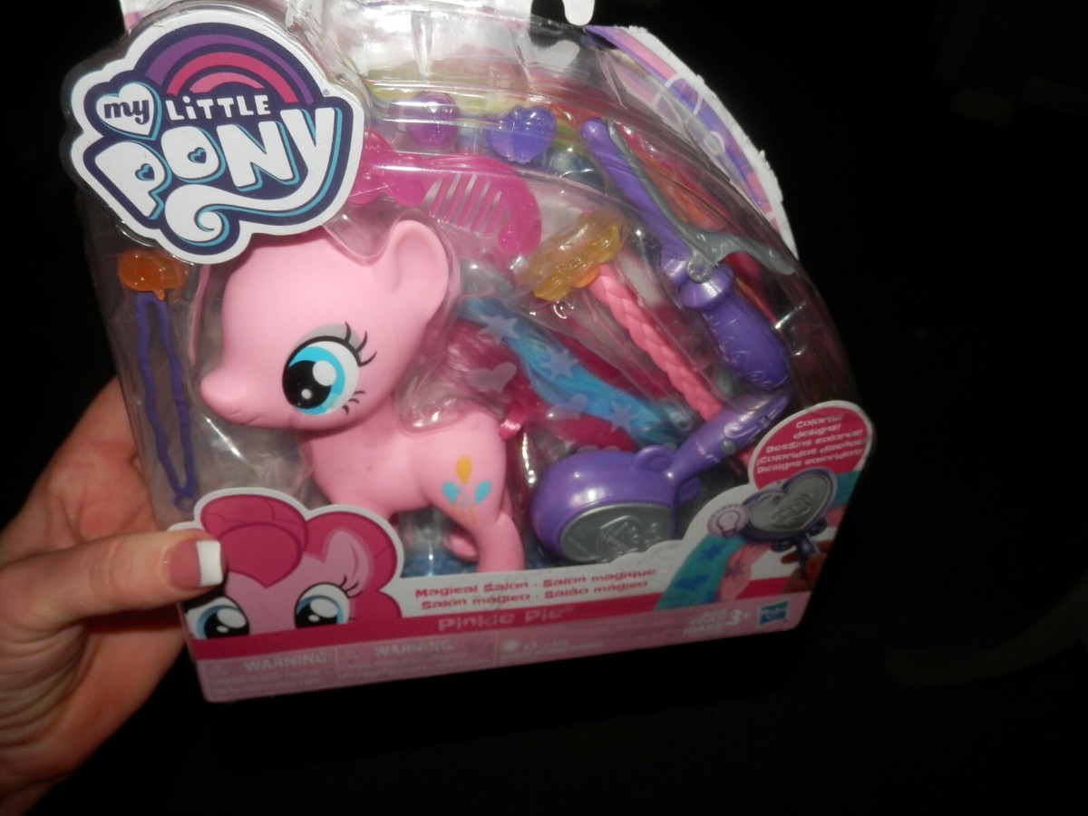 My Little Pony Speelgoed Magic Haarsalon Pinkie Pie - 15 cm grote haarstyling pony met accessoires, kinderen vanaf 3 jaar
