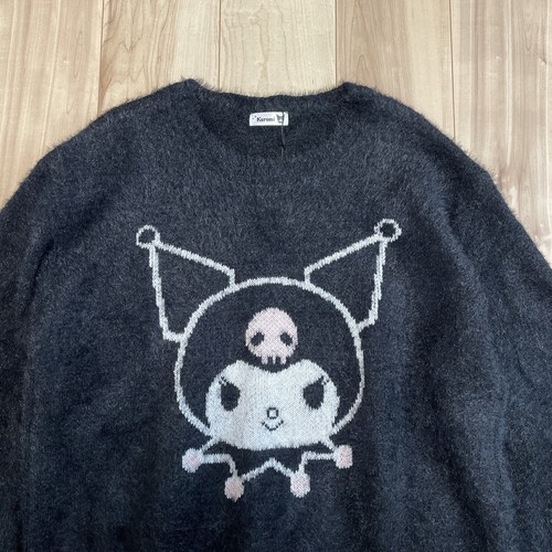 NWT Sanrio Kuromi Sweater Knit Black Woman Size 4L/XL-2XL Jfashion Kawaii Japan - Picture 2 of 19