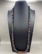 Genuine Ancient Roman Mosaic Gabri Glass Bead Necklace Circa 1st-2nd Century AD