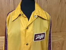 Vtg Schlitz Beer Wind Breaker  Brewing Co Swingster Jacket Mens/Womens M Snap